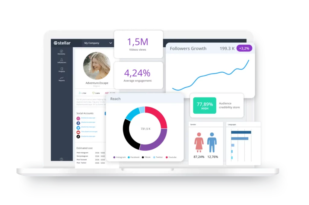 Influencer & Audience Analytics Stellar Tech feature