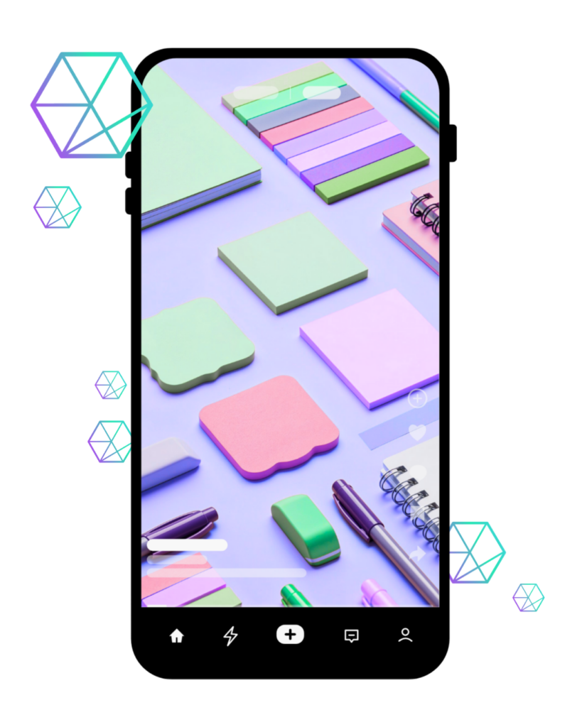 organize influencers post its and pens on desk