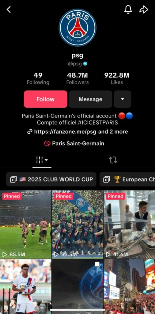 TikTok bulletin boards psg