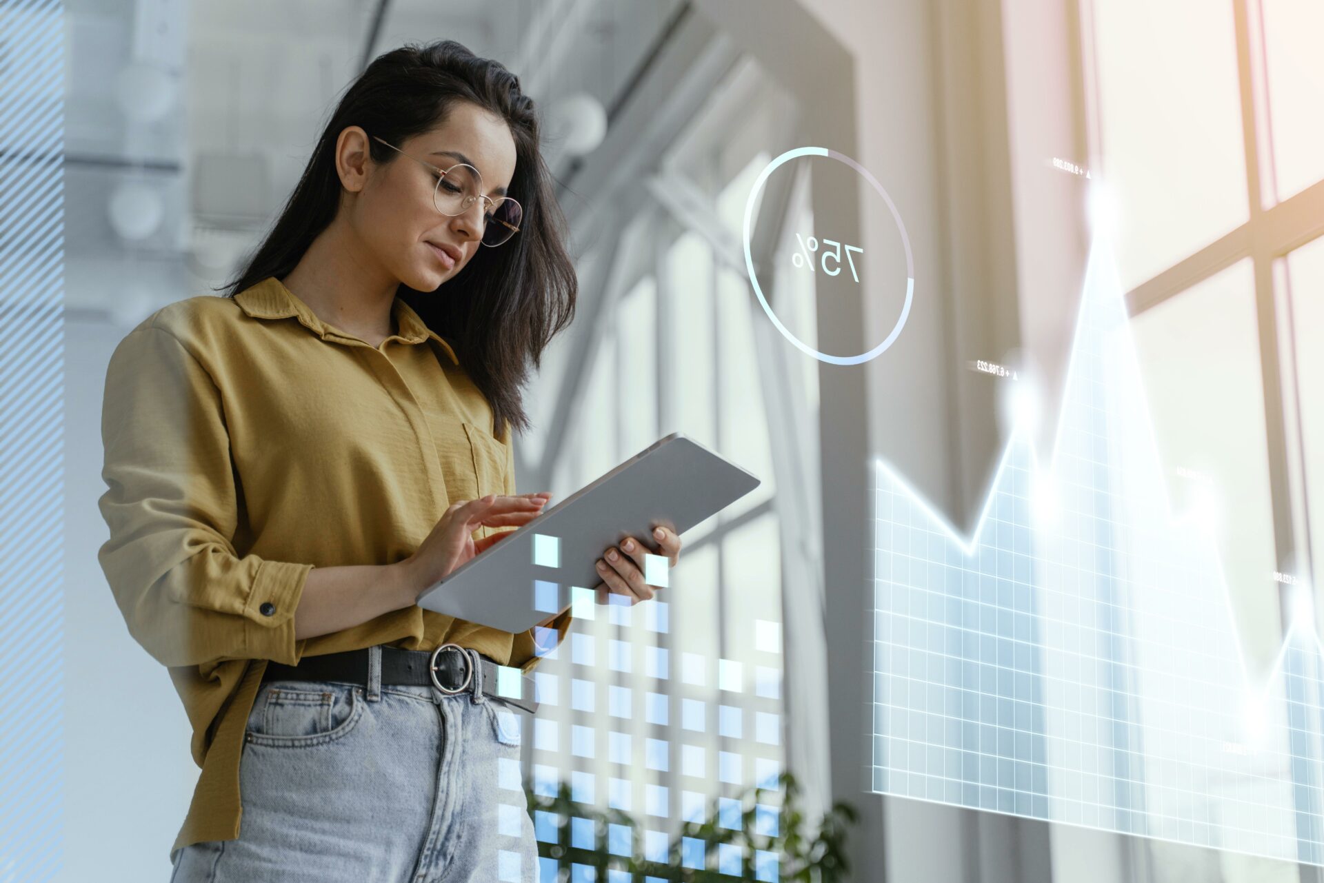 woman using AI for her influencer marketing