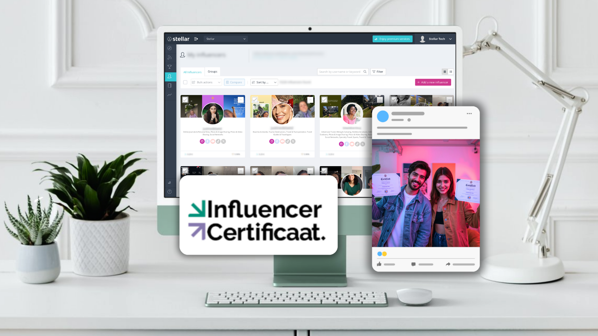 Influencer certificate Stellar illustration